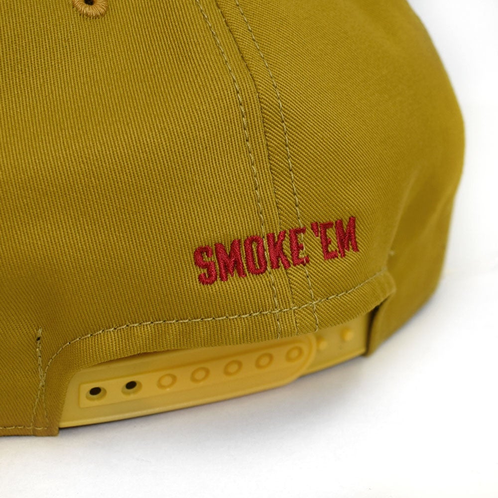 フリーホイーラーズ (FREEWHEELERS) -SMOKE EM- TRUCKER CAP Vintage Style Cotton Twill BLACK BLUE MUSTARD トラッカーキャップ メッシュキャップ 帽子 2627003
