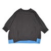ケレン (KELEN) -DEBBIE- COTTON JERSEY PULLOVER コットンジャージー裾配色プルオーバー 5分丈袖Tシャツ ボックスシルエット LKL26SCS2029 Charcoal