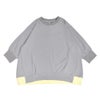 ケレン (KELEN) -DEBBIE- COTTON JERSEY PULLOVER コットンジャージー裾配色プルオーバー 5分丈袖Tシャツ ボックスシルエット LKL26SCS2029 Gray