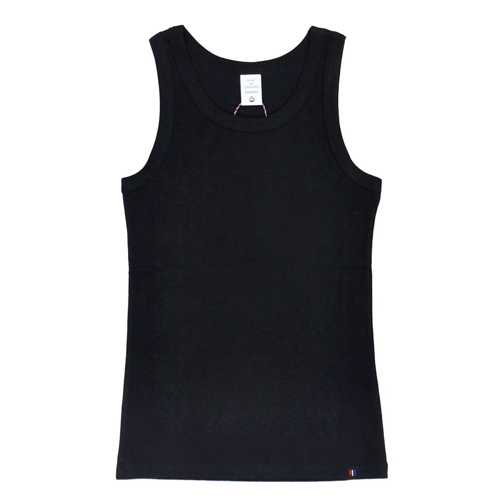 ポンデシャロン (PONT DE CHALONS) 【日本製】トロワタンクPO 無地タンクトップ 20610132 19.ブラック