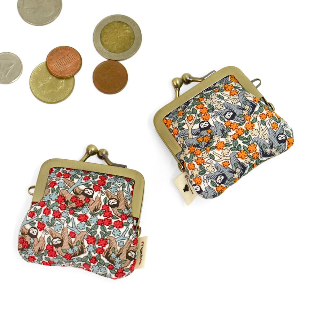 マーブルシュッド(marble SUD)flower sloth 寸ぱちがま口財布 財布 小銭入れ アクセサリー入れ ナマケモノ 09EM060234