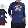 ウエアハウス (WAREHOUSE) Lot 4063 7分袖ベースボールT BLUE DEVILS プリントTシャツ ロンT