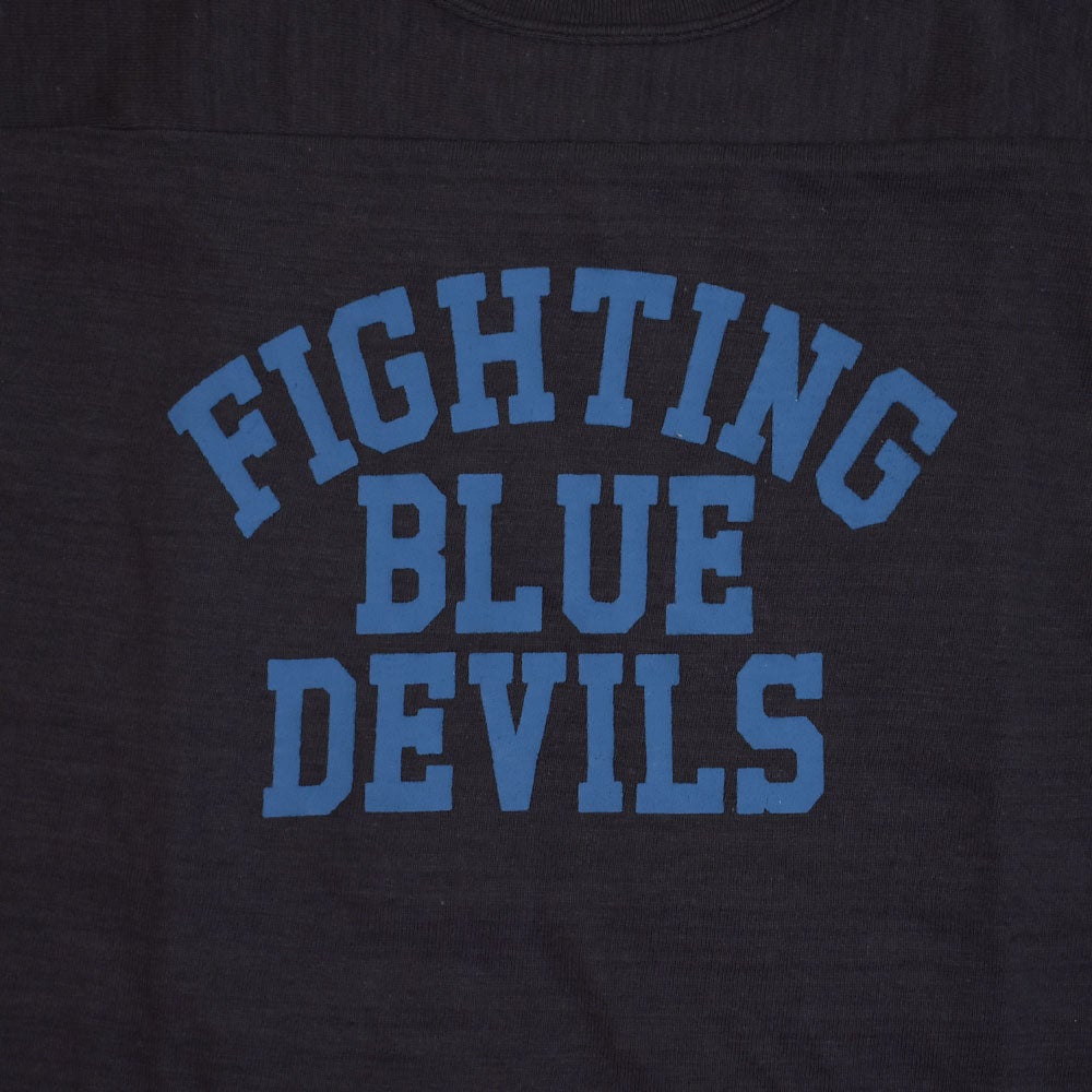 ウエアハウス (WAREHOUSE) Lot 4063 7分袖ベースボールT BLUE DEVILS プリントTシャツ ロンT
