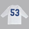 ウエアハウス (WAREHOUSE) Lot 4063 7分袖ベースボールT BLUE DEVILS プリントTシャツ ロンT オフ