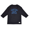 ウエアハウス (WAREHOUSE) Lot 4063 7分袖ベースボールT BLUE DEVILS プリントTシャツ ロンT スミクロ