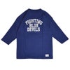 ウエアハウス (WAREHOUSE) Lot 4063 7分袖ベースボールT BLUE DEVILS プリントTシャツ ロンT ネイビー