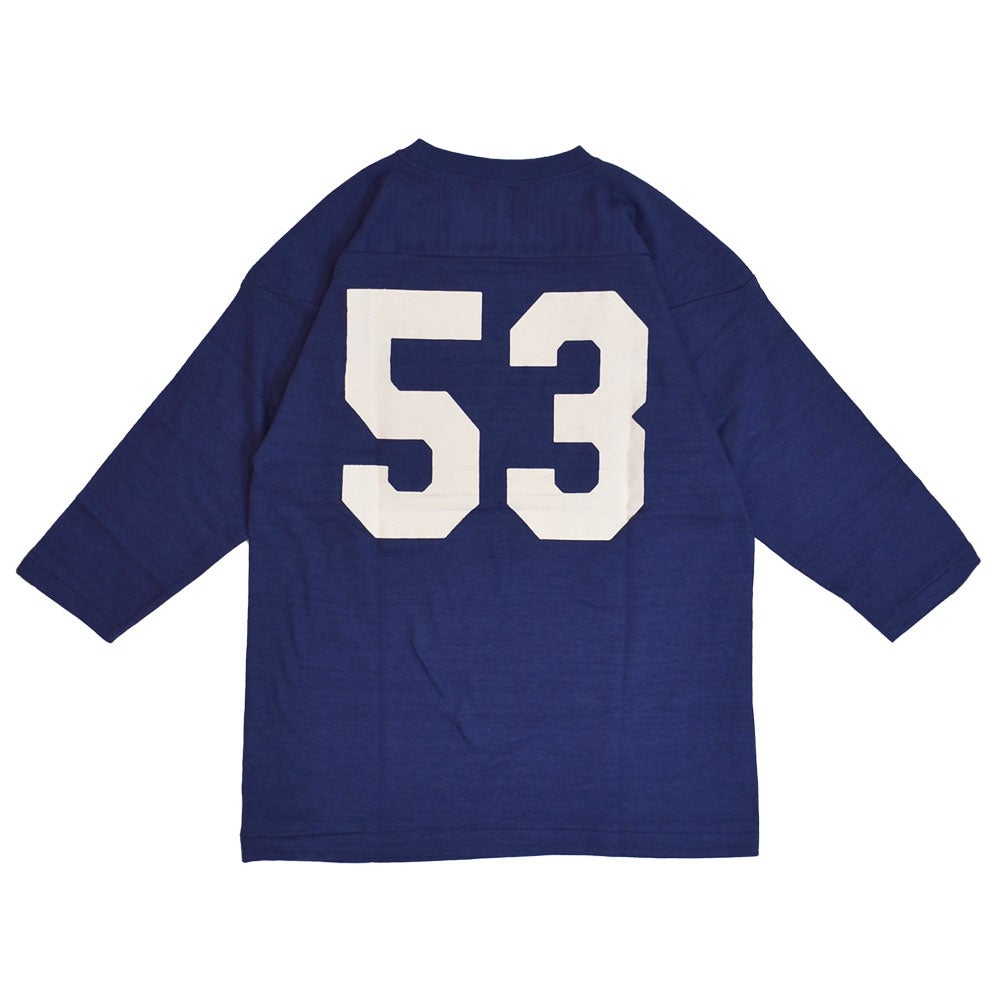 ウエアハウス (WAREHOUSE) Lot 4063 7分袖ベースボールT BLUE DEVILS プリントTシャツ ロンT ネイビー