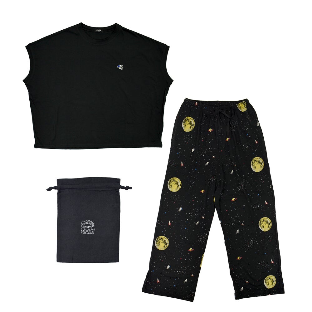 マーブルシュッド (marble SUD) Universal Dot デイリーライトセット ホームウエアー 3点セット 07GM085122 02.BLK