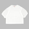 マオメイド (MAOMADE) 布帛切り替えふっくらパフスリーブTEE パフスリーブTシャツ 621215 02. D.オフ×オフ