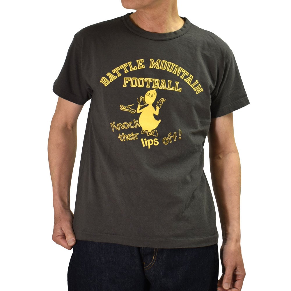 ウエアハウス (WAREHOUSE) Lot 4064 BATTLE MOUNTAIN 半袖プリントTシャツ セコハン チャコール