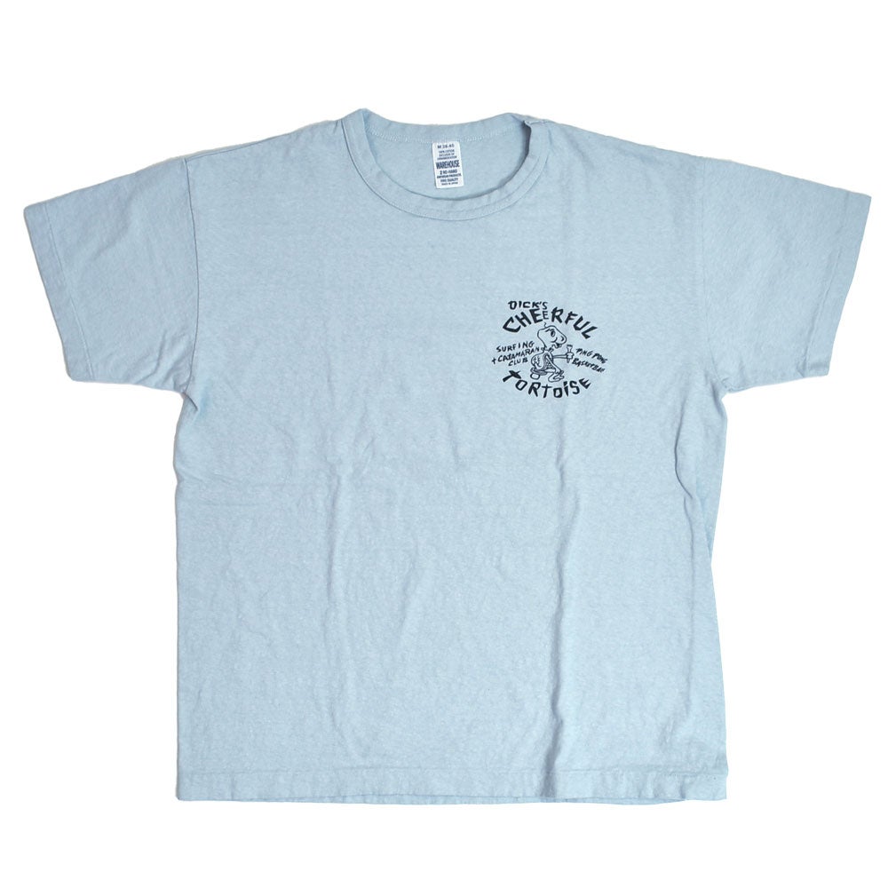 ウエアハウス (WAREHOUSE) Lot 4064 TURTOISE 半袖プリントTシャツ セコハン サックス