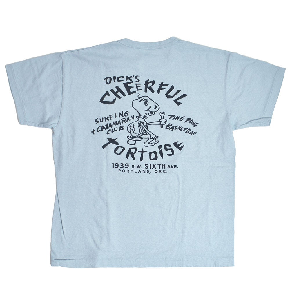 ウエアハウス (WAREHOUSE) Lot 4064 TURTOISE 半袖プリントTシャツ セコハン サックス