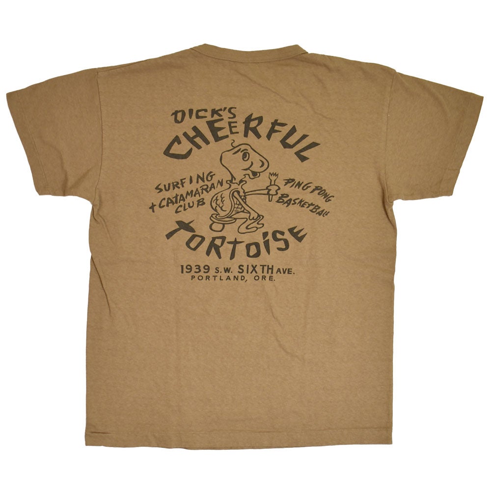 ウエアハウス (WAREHOUSE) Lot 4064 TURTOISE 半袖プリントTシャツ セコハン ブラウン