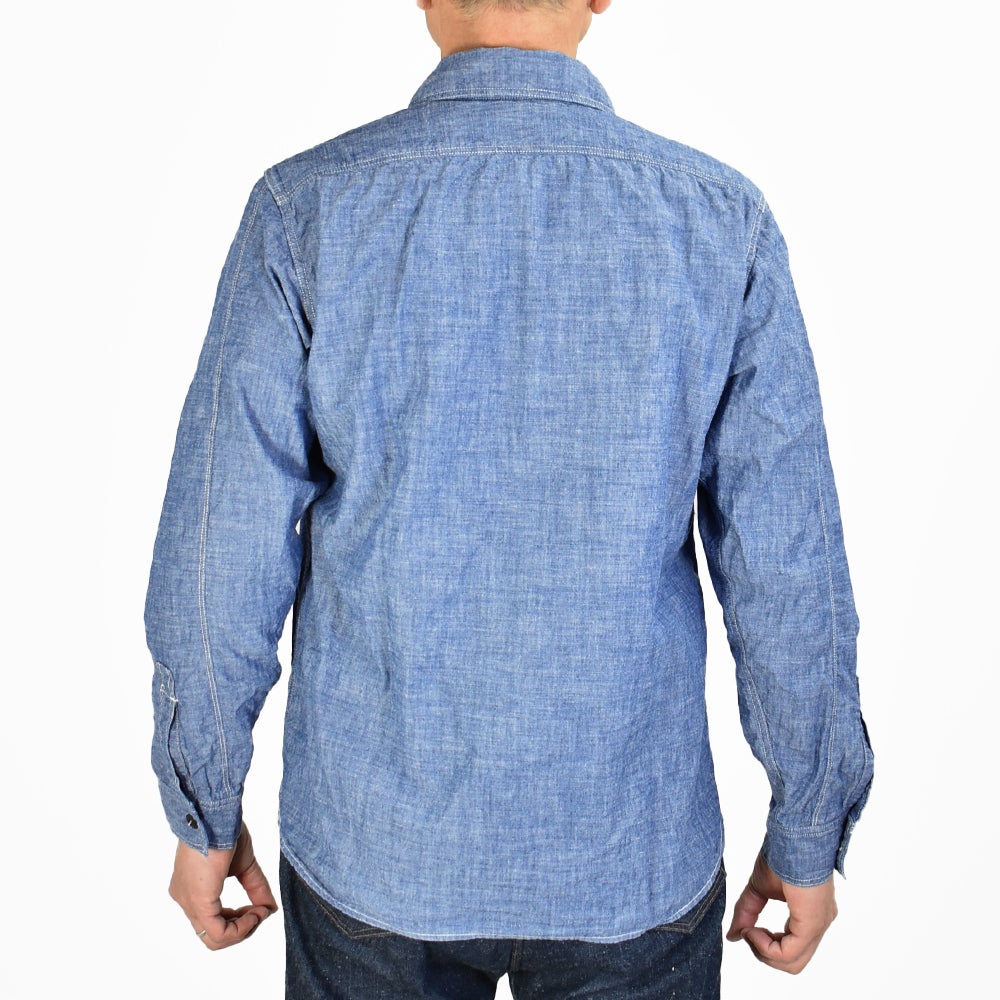 フリーホイーラーズ (FREEWHEELERS)<br> -NEAL- SHIRT<br> 1926 STYLE WORK CLOTHING<br> INDIGO CHAMBRAY<br> ニールシャツ 長袖ワークシャツ シャンブレーシャツ<br> 2613001