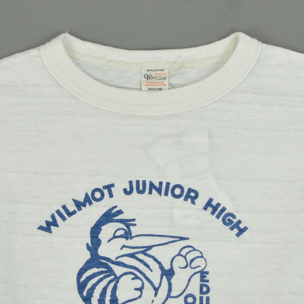 ウエアハウス (WAREHOUSE) Lot 4800 7分袖ベースボールT WILMOT JUNIOR HIGH ロンT プリントTシャツ