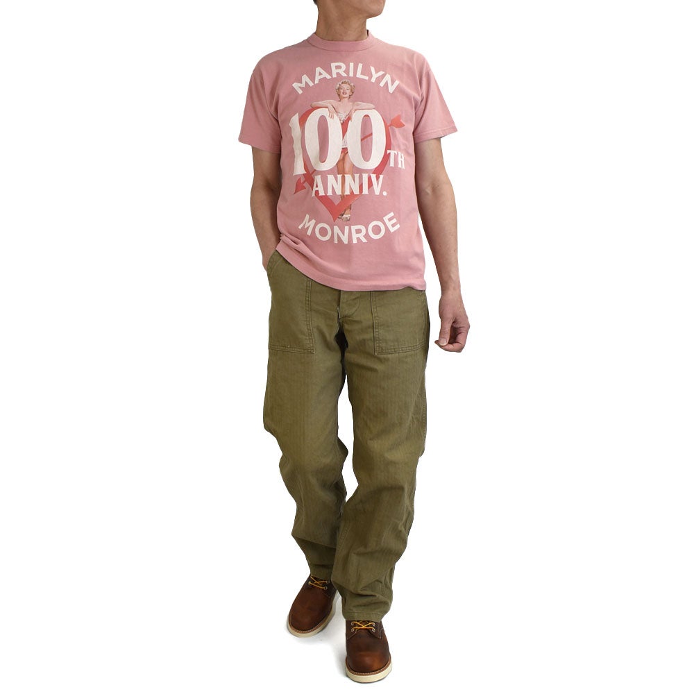 トイズマッコイ (TOYS McCOY) MARILYN MONROE TEE -ARROW SHOT HEART- 半袖プリントTシャツ マリリン・モンロー TMC2621 090.PINK