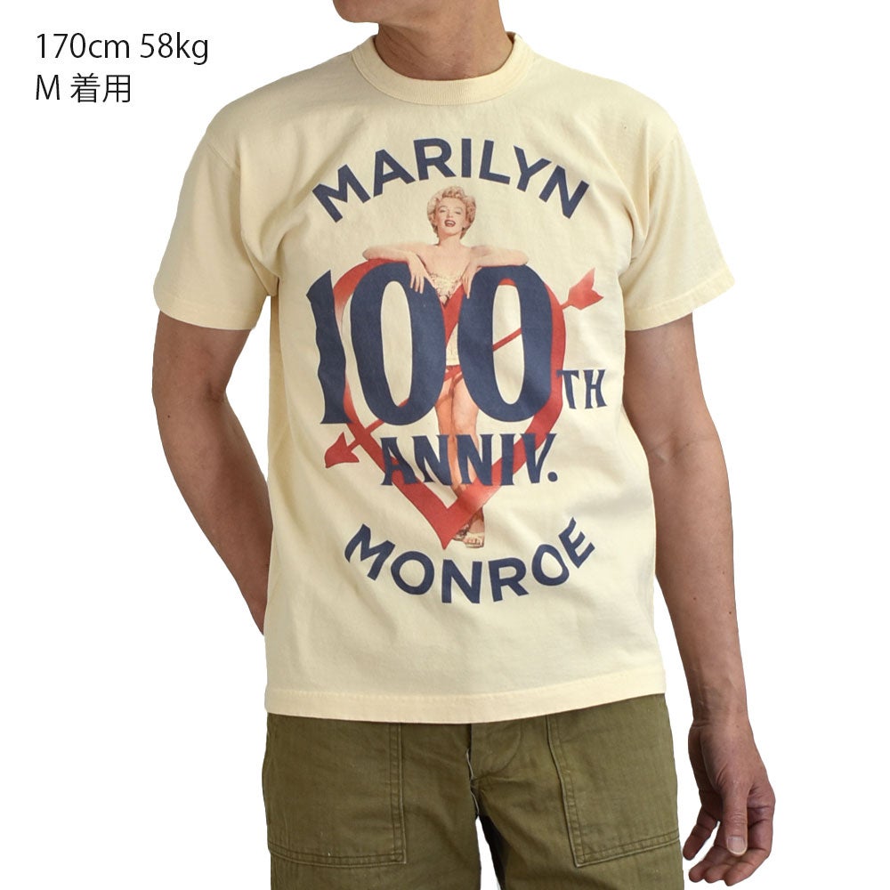 トイズマッコイ (TOYS McCOY) MARILYN MONROE TEE -ARROW SHOT HEART- 半袖プリントTシャツ マリリン・モンロー TMC2621 040.NATURAL