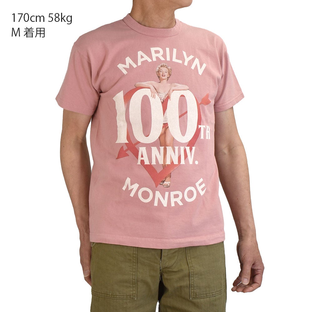 トイズマッコイ (TOYS McCOY) MARILYN MONROE TEE -ARROW SHOT HEART- 半袖プリントTシャツ マリリン・モンロー TMC2621 090.PINK