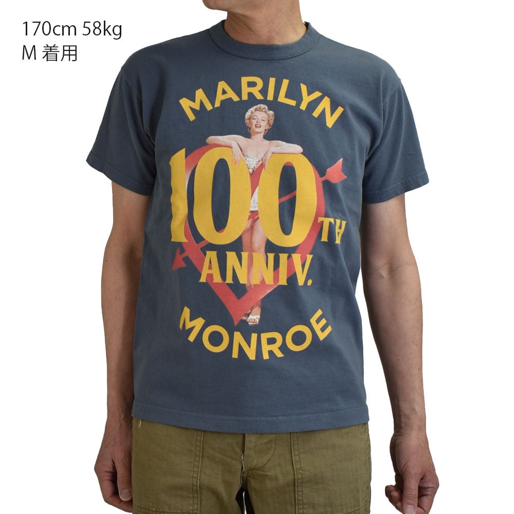 トイズマッコイ (TOYS McCOY) MARILYN MONROE TEE -ARROW SHOT HEART- 半袖プリントTシャツ マリリン・モンロー TMC2621 120.BLUE