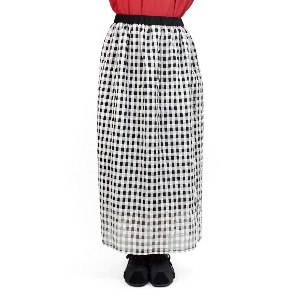 ケレン(KELEN) -WISS- SHEER CHECK STRAIGHT SILHOUETTE SKIRT シアーチェックストレートシルエットスカート チェックスカート LKL26SSK2053