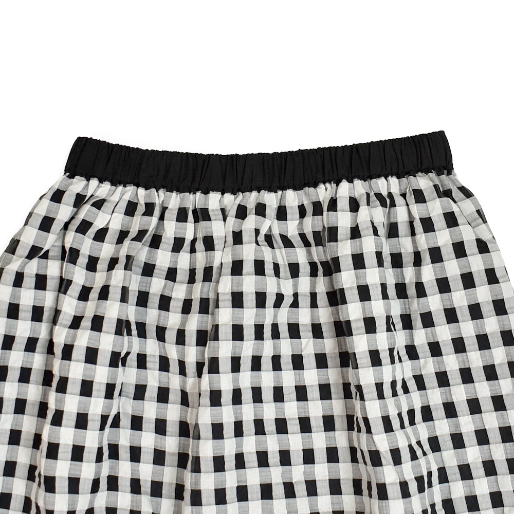 ケレン(KELEN) -WISS- SHEER CHECK STRAIGHT SILHOUETTE SKIRT シアーチェックストレートシルエットスカート チェックスカート LKL26SSK2053