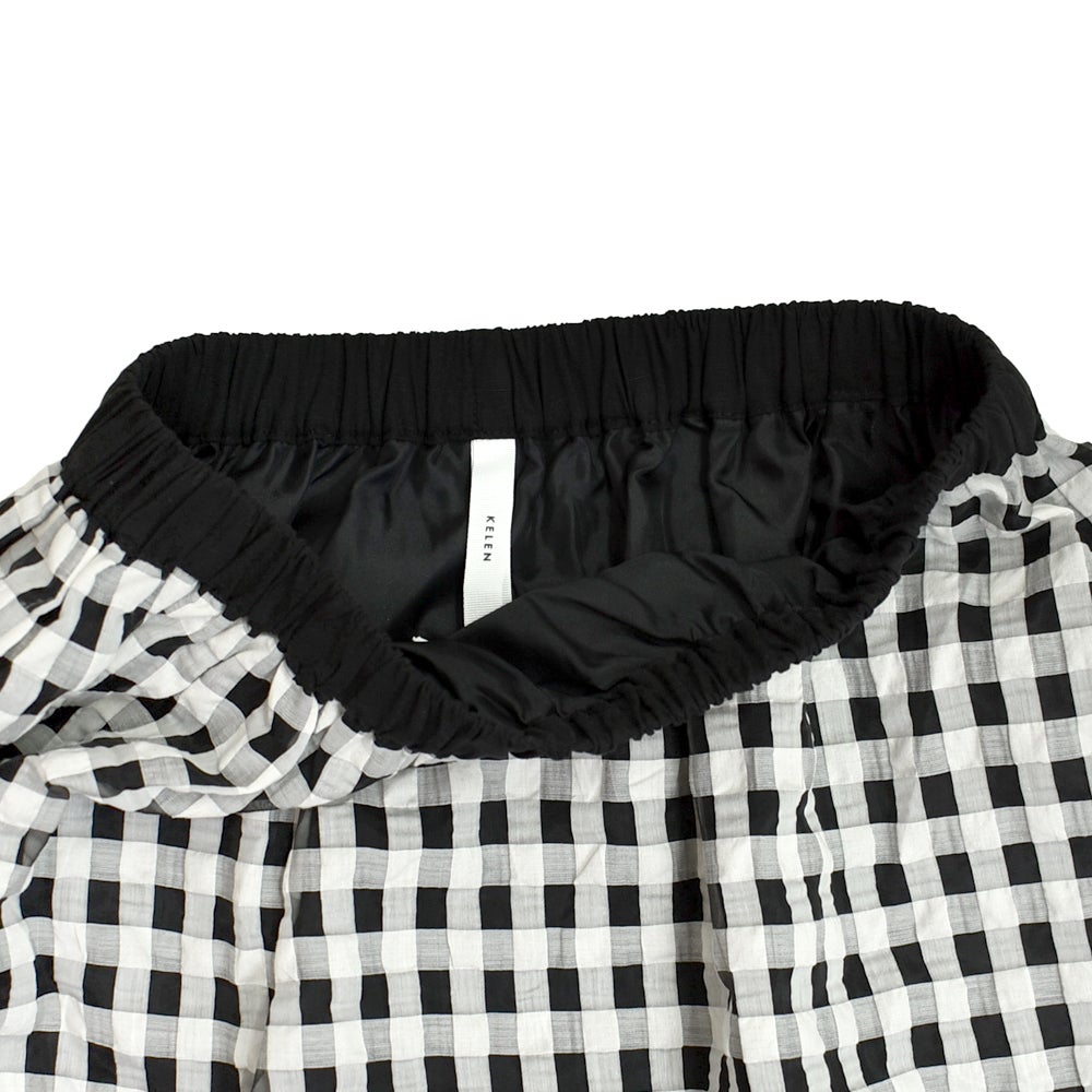 ケレン(KELEN) -WISS- SHEER CHECK STRAIGHT SILHOUETTE SKIRT シアーチェックストレートシルエットスカート チェックスカート LKL26SSK2053