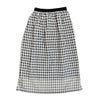 ケレン(KELEN) -WISS- SHEER CHECK STRAIGHT SILHOUETTE SKIRT シアーチェックストレートシルエットスカート チェックスカート LKL26SSK2053 Black