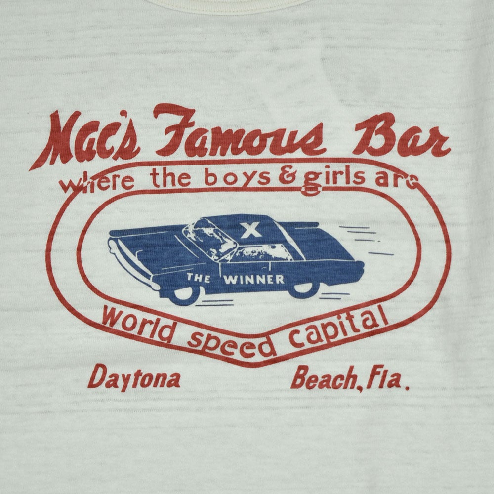 ウエアハウス (WAREHOUSE) Lot 4800 7分袖ベースボールT MAC'S FAMOUS BAR ロンT プリントTシャツ