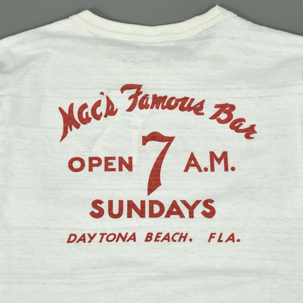 ウエアハウス (WAREHOUSE) Lot 4800 7分袖ベースボールT MAC'S FAMOUS BAR ロンT プリントTシャツ