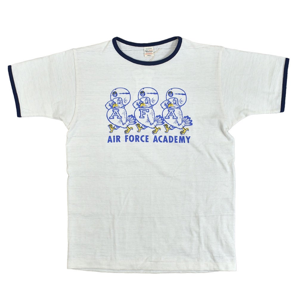 ウエアハウス (WAREHOUSE) Lot 4059 リンガーT AFA 半袖プリントTシャツ クリーム/ネイビー