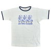 ウエアハウス (WAREHOUSE) Lot 4059 リンガーT AFA 半袖プリントTシャツ クリーム/ネイビー