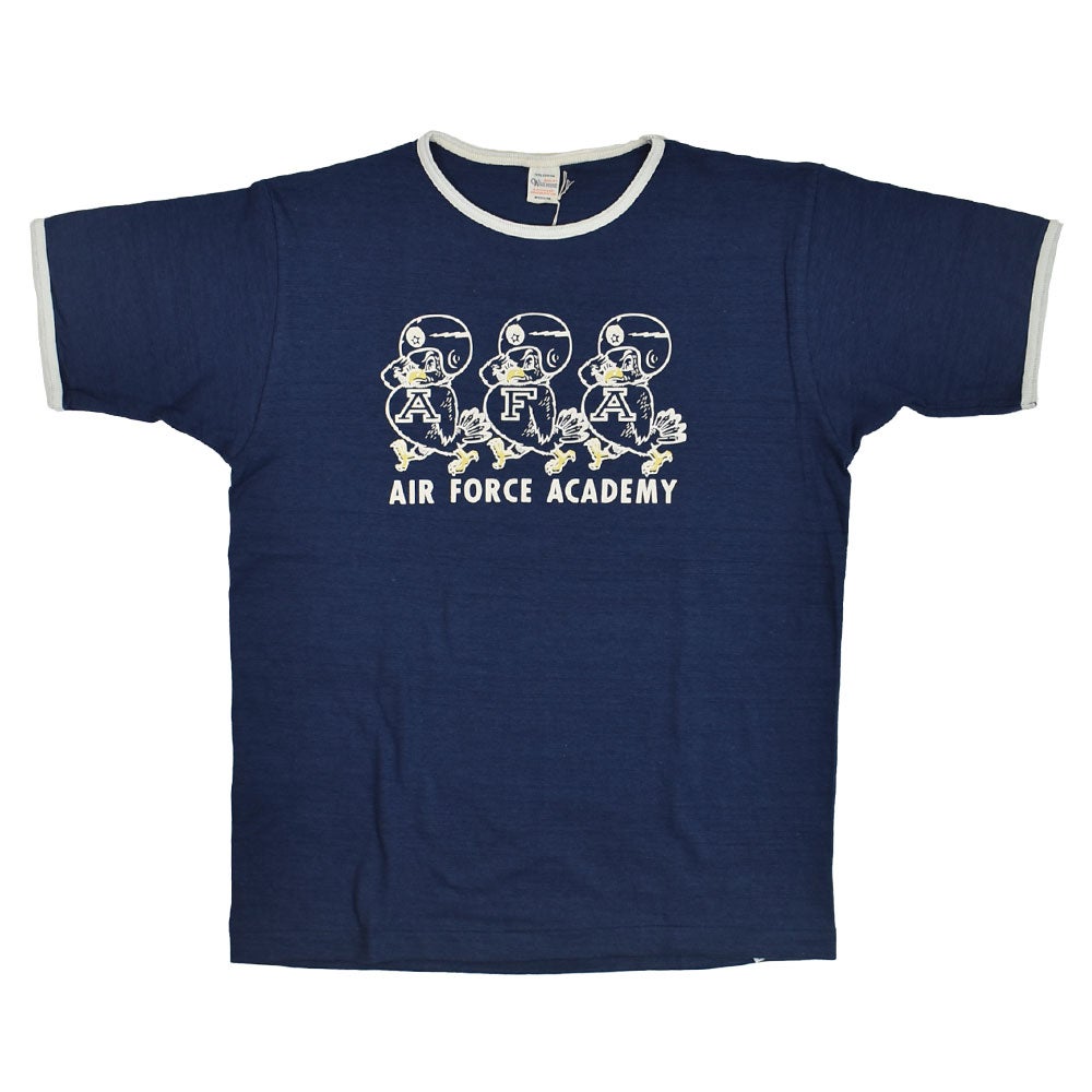 ウエアハウス (WAREHOUSE) Lot 4059 リンガーT AFA 半袖プリントTシャツ ネイビー/クリーム