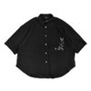 マーブルシュッド (marble SUD) EMB run シャツ 半袖刺繍シャツ ブラウス 05GM073004 02.BLK