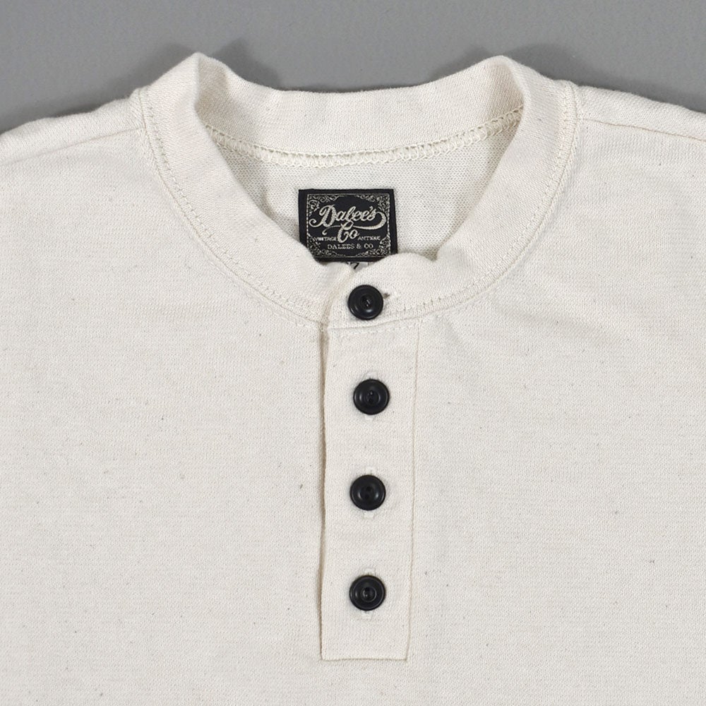 ダリーズ (DALEE'S&Co) Rail Nit.E [8.5oz 1×1 STRUCTURE KNIT] 6分袖ヘンリーネックTシャツ カットソー 無地