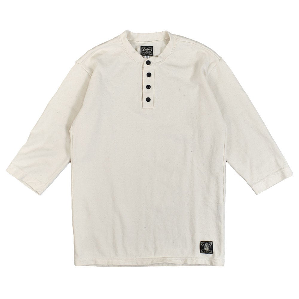 ダリーズ (DALEE'S&Co) Rail Nit.E [8.5oz 1×1 STRUCTURE KNIT] 6分袖ヘンリーネックTシャツ カットソー 無地 NAT