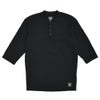 ダリーズ (DALEE'S&Co) Rail Nit.E [8.5oz 1×1 STRUCTURE KNIT] 6分袖ヘンリーネックTシャツ カットソー 無地 BLK