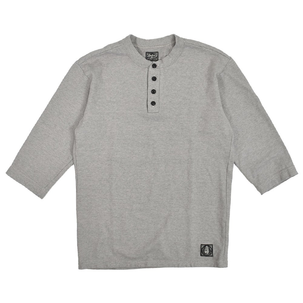 ダリーズ (DALEE'S&Co) Rail Nit.E [8.5oz 1×1 STRUCTURE KNIT] 6分袖ヘンリーネックTシャツ カットソー 無地 杢GRYBEI
