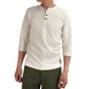 ダリーズ (DALEE'S&Co) Rail Nit.E [8.5oz 1×1 STRUCTURE KNIT] 6分袖ヘンリーネックTシャツ カットソー 無地 NAT