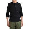 ダリーズ (DALEE'S&Co) Rail Nit.E [8.5oz 1×1 STRUCTURE KNIT] 6分袖ヘンリーネックTシャツ カットソー 無地 BLK