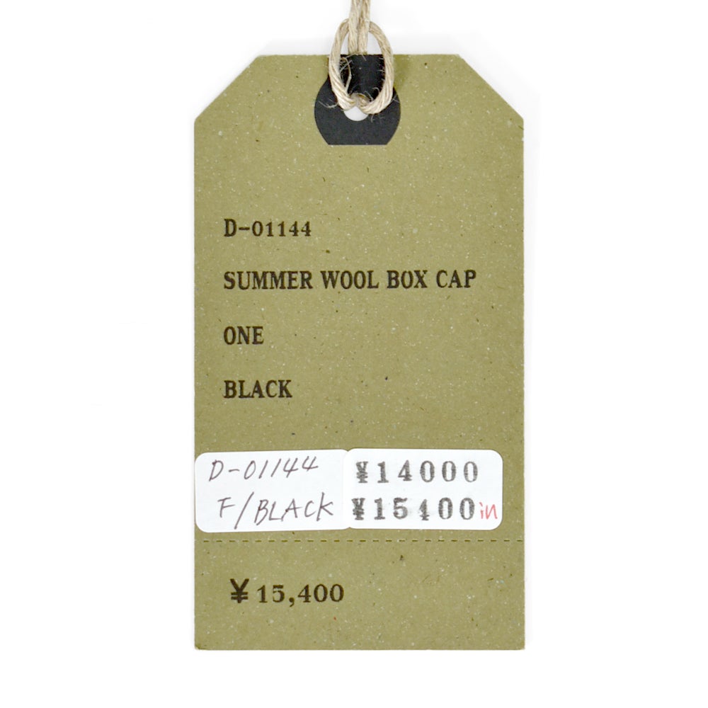 エイチダブリュードッグアンドコー (THE H.W.DOG＆CO.) SUMMER WOOL BOX CAP ボックスキャップ 帽子 刺繍 D-01144