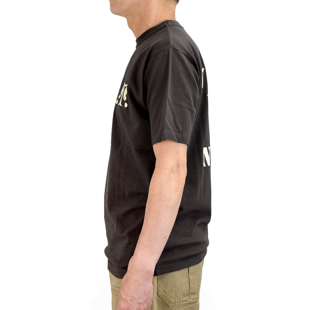 フリーホイーラーズ (FREEWHEELERS) -G.O.A.T.- Vintage Style Light Weight Jersey JET BLACK PLUM CRAZY 半袖プリントTシャツ 2625005