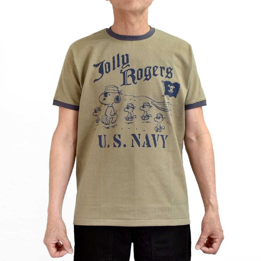 トイズマッコイ (TOYS McCOY) JOHNNY RINGER PEANUTS TEE SNOOPY -JOLLY ROGERS- 半袖プリントTシャツ スヌーピー ウッドストック TMC2630