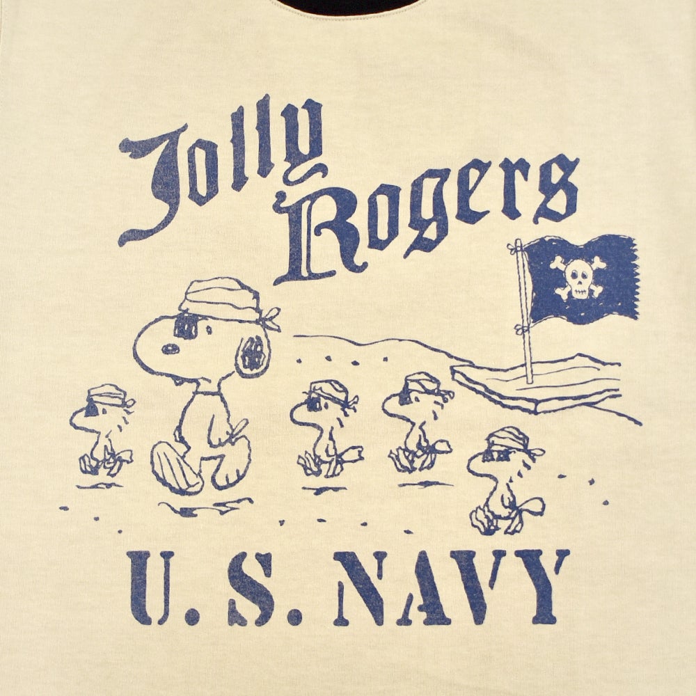 トイズマッコイ (TOYS McCOY) JOHNNY RINGER PEANUTS TEE SNOOPY -JOLLY ROGERS- 半袖プリントTシャツ スヌーピー ウッドストック TMC2630