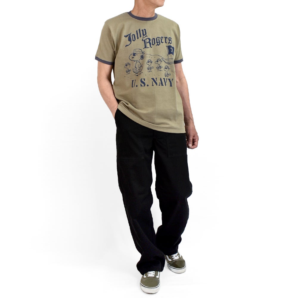トイズマッコイ (TOYS McCOY) JOHNNY RINGER PEANUTS TEE SNOOPY -JOLLY ROGERS- 半袖プリントTシャツ スヌーピー ウッドストック TMC2630