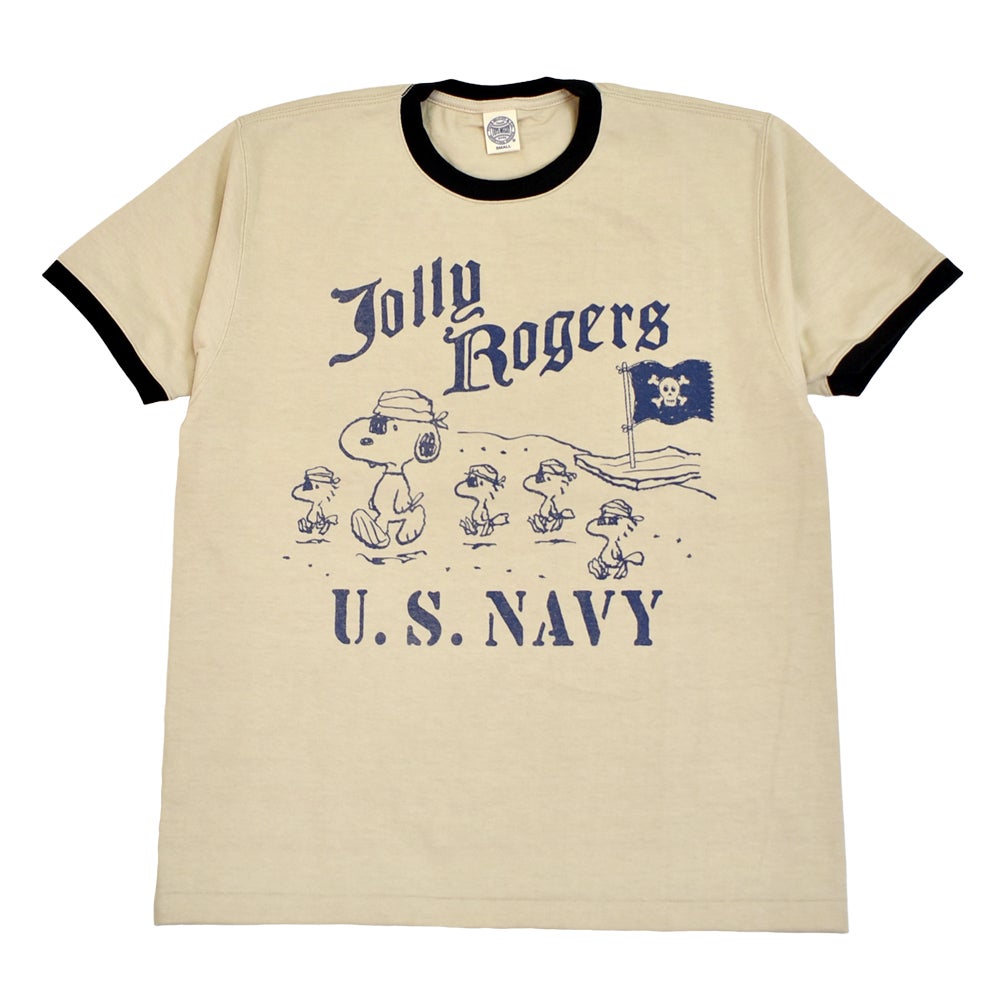 トイズマッコイ (TOYS McCOY) JOHNNY RINGER PEANUTS TEE SNOOPY -JOLLY ROGERS- 半袖プリントTシャツ スヌーピー ウッドストック TMC2630 041.BEIGE