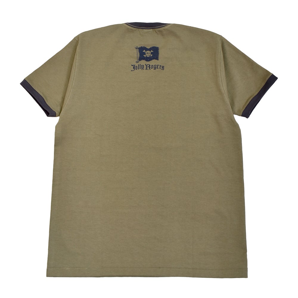 トイズマッコイ (TOYS McCOY) JOHNNY RINGER PEANUTS TEE SNOOPY -JOLLY ROGERS- 半袖プリントTシャツ スヌーピー ウッドストック TMC2630 160.OLIVE