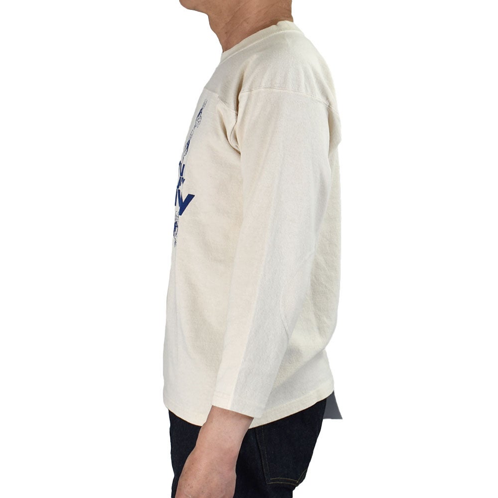 コリンボ (COLIMBO) Yonkers Football Tee =U.S.NAVY STACK LOGO= フットボールT プリントTシャツ 七分袖 ZB-0408