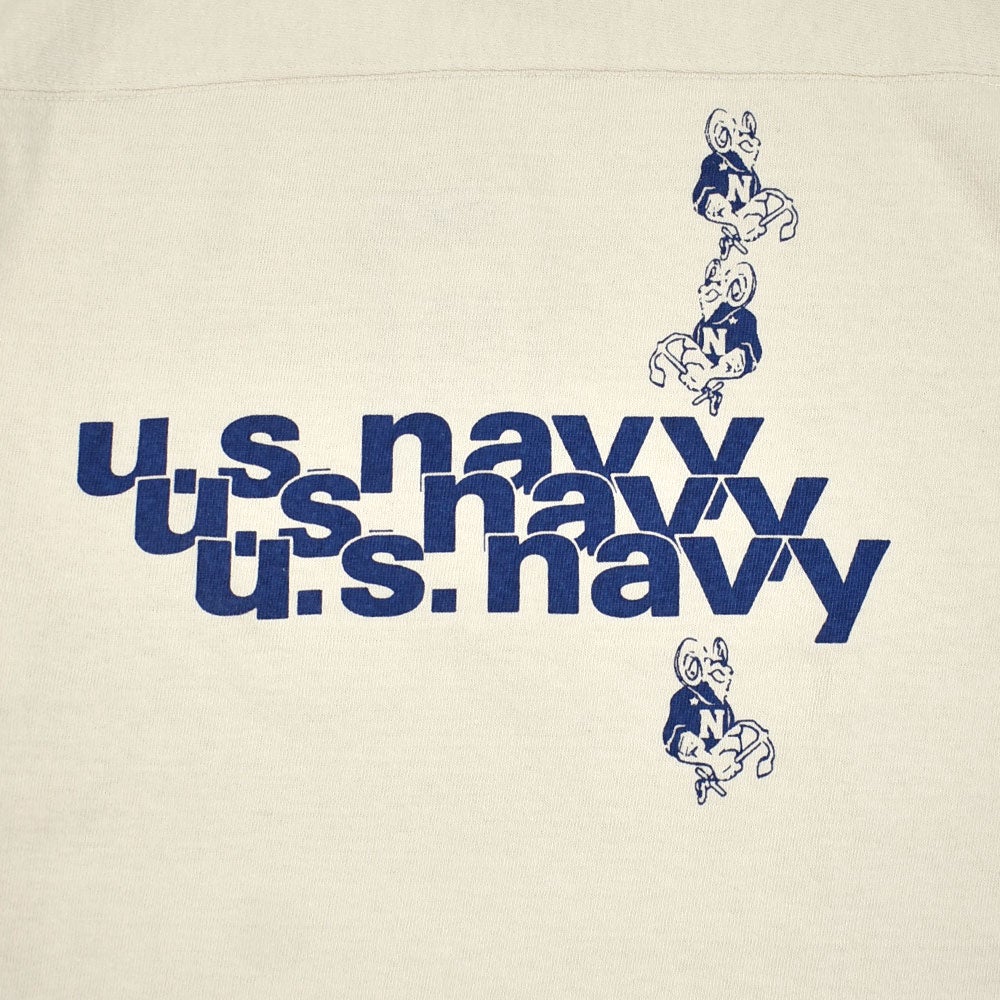 コリンボ (COLIMBO) Yonkers Football Tee =U.S.NAVY STACK LOGO= フットボールT プリントTシャツ 七分袖 ZB-0408