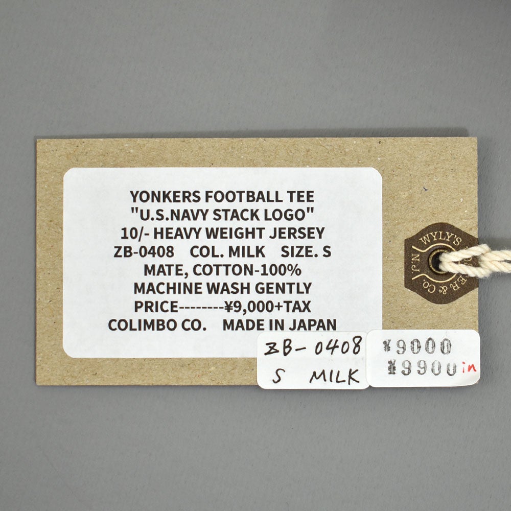 コリンボ (COLIMBO) Yonkers Football Tee =U.S.NAVY STACK LOGO= フットボールT プリントTシャツ 七分袖 ZB-0408