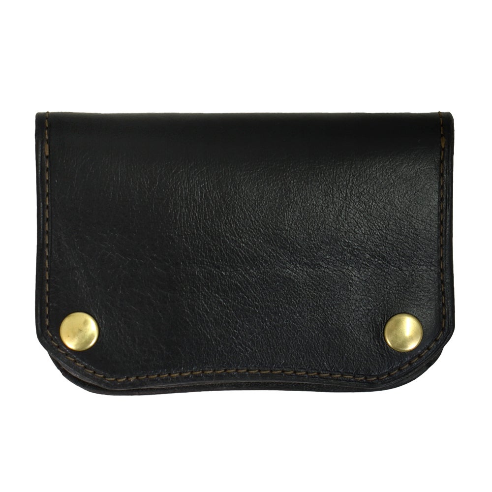 グルーバーレザー (Groover Leather) ショートトラッカーウォレット 財布 レザー HTS-100 ブラック/ブラス